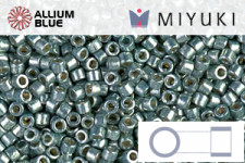 MIYUKI Delica® Seed Beads (DB1851) 11/0 Round - DURACOAT Galvanized Light Pewter