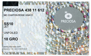 PRECIOSA Rose VIVA12 ss10 jet U factory pack