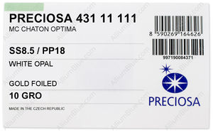 PRECIOSA Chaton O ss8.5/pp18 wh.opal G factory pack