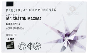 PRECIOSA Chaton MAXIMA ss6.5/pp14 aqua Bo U factory pack