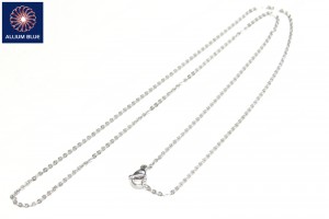 Stainless Steel Necklace, 1mm, Steel, Platinum Color, 20inch