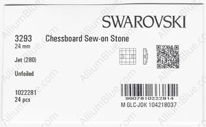 SWAROVSKI 3293 24MM JET factory pack