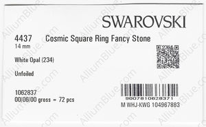 SWAROVSKI 4437 14MM WHITE OPAL factory pack