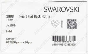 SWAROVSKI 2808 14MM JET M HF factory pack