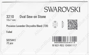 SWAROVSKI 3210 10X7MM PRO.LAV-CHRYS. BLEND F factory pack