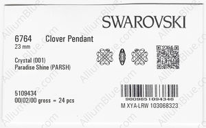 SWAROVSKI 6764 23MM CRYSTAL PARADSH factory pack