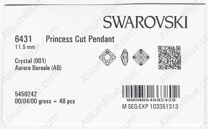 SWAROVSKI 6431 11.5MM CRYSTAL AB factory pack