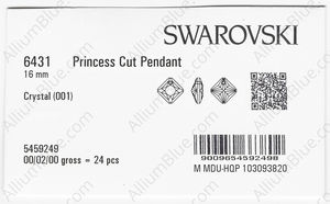 SWAROVSKI 6431 16MM CRYSTAL factory pack