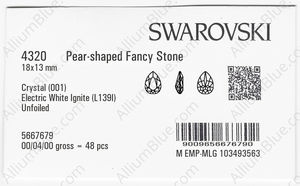 SWAROVSKI 4320 18X13MM CRYSTAL ELCWHITE_I factory pack