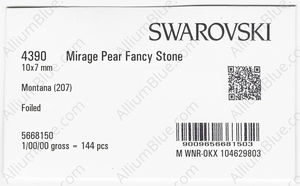 SWAROVSKI 4390 10X7MM MONTANA F factory pack