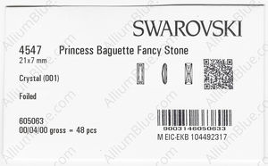 SWAROVSKI 4547 21X7MM CRYSTAL F factory pack