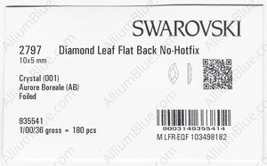 SWAROVSKI 2797 10X5MM CRYSTAL AB F factory pack